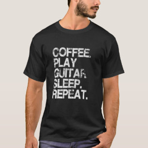 T-shirt Guitariste Électrique Guitare Pour Café S