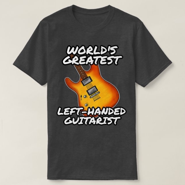 T-shirt Guitariste gaucher gaucher Guitare Premier musicie (Design devant)