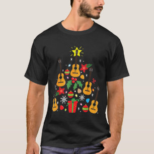 T-shirt Guitariste - Guitare Arbre de Noël Arbre Acousti