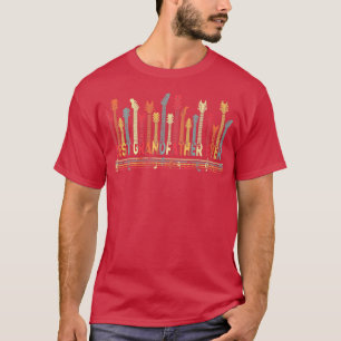 T-shirt Guitariste Meilleur Grand-Père Jamais Rétro Musiqu