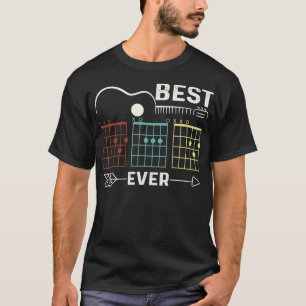 T-shirt Guitariste Meilleur Papa Jamais Guitare Papa Chord
