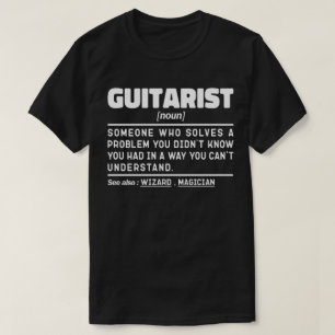 T-shirt Guitariste Noun Définition Guitare Lover Musicien