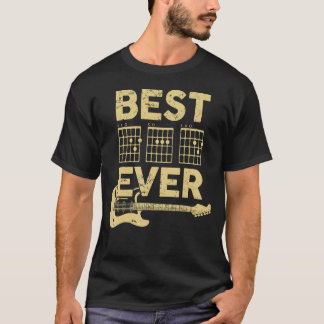 T-shirt Guitariste Père Best Papa Ever Chord Guitare