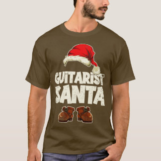 T-shirt Guitariste Père Noël Funny Noël