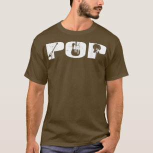 T-shirt Guitariste Rétro Père Pop Guitare Fête des Pères M
