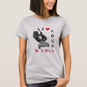 T-Shirt Guitariste Rock - I Love Rock N Roll