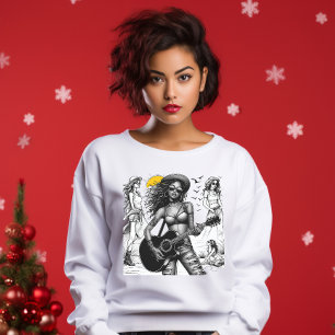 T-shirt Guitariste Rock Star Girl w