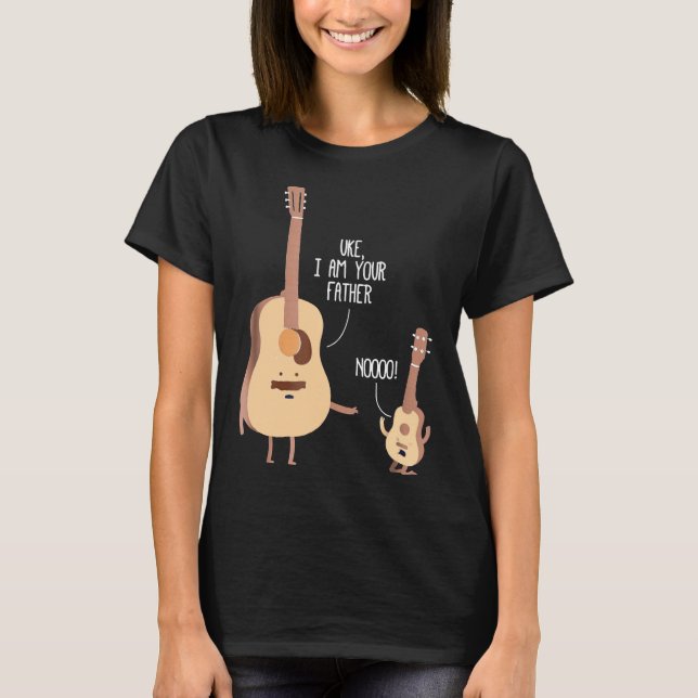 T-shirt Guitariste - Uke Je Suis Ton Père T Shirt Ukulele  (Devant)
