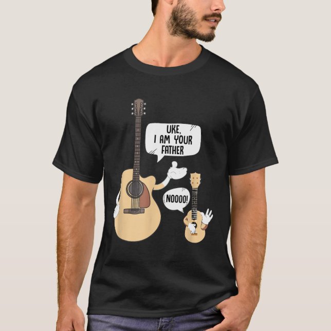 T-shirt Guitariste, Uke Je Suis Ton Père, Ukulele Funny Gu (Devant)