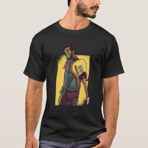 T-shirt Guitariste zombie marchant d'Halloween