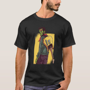 T-shirt Guitariste Zombie Marchant d'Halloween