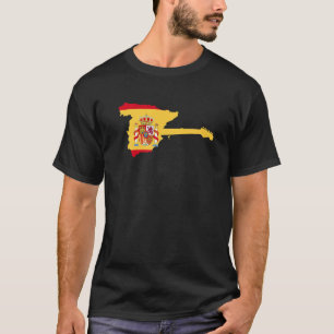 T-shirt Guitaristes Guitare électrique Inspiré Drapeau esp
