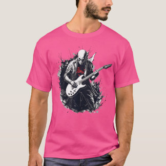 T-shirt Guitaristes-musicien E-Guitare Acoustique-Guitare 