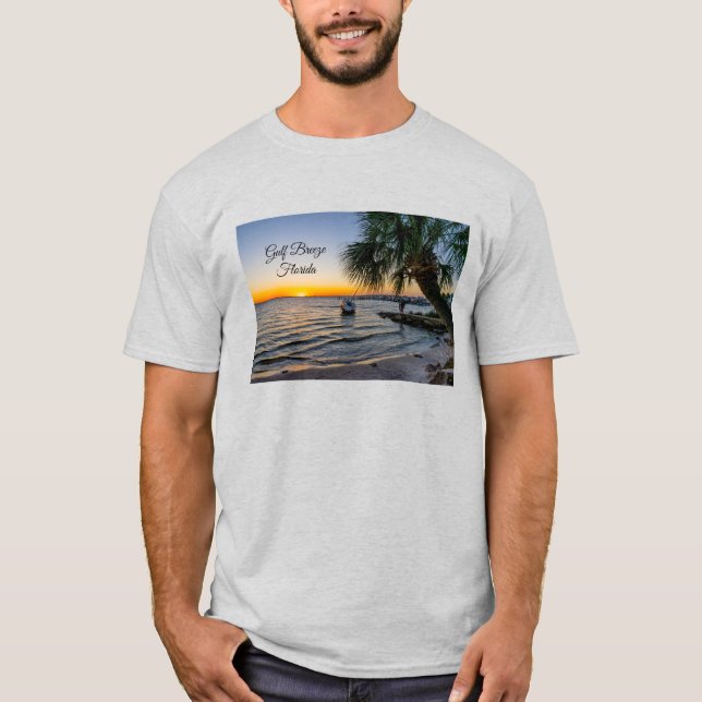 T-shirt Gulf Breeze Florida Sunset (Devant)