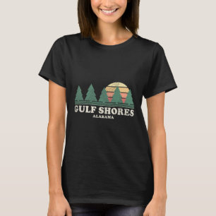T-shirt Gulf Shores Al Vintage Throwbyck Tee Retro les ann