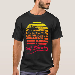 T-shirt Gulf Shores Alabama 80s Summer Beach Palm Tree Sun