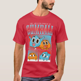 T-shirt Gumball et Darwin Panneaux Chat et Poisson Colorés