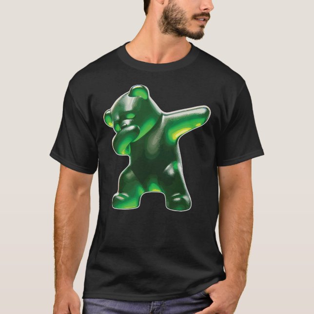 T-shirt Gummy Bear, Green Gummy Bear, Dabbing Gummy Bear (Devant)