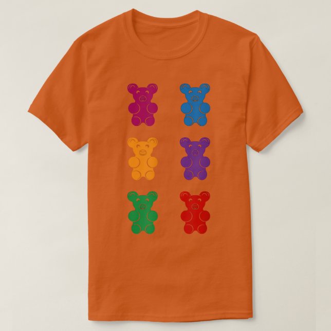 T-shirt Gummy bear six pack abs, funny gummy bear abs  (Design devant)