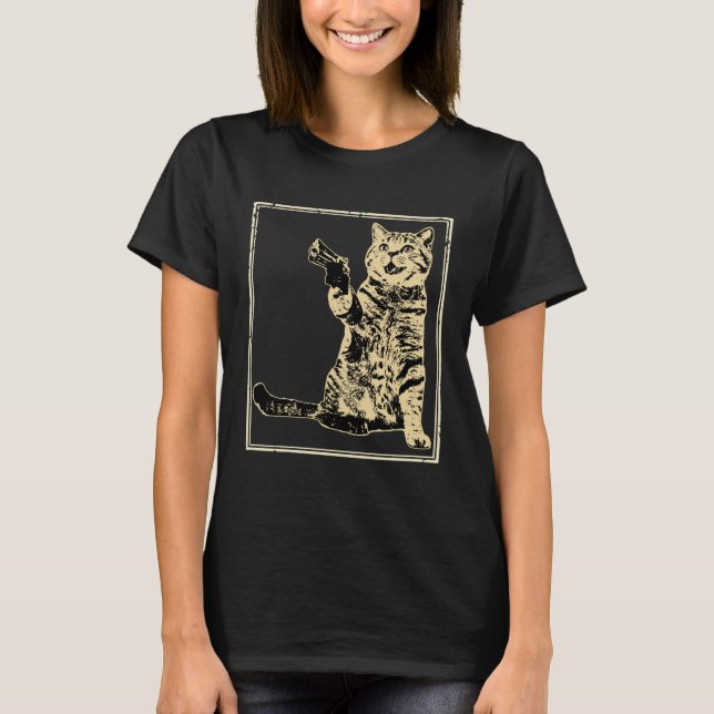 T-shirt Gun Kitty  Chat  1 (Devant)
