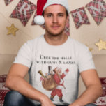T-shirt Gun Lover Père Noël Deck the halls Tir<br><div class="desc">Cette conception peut être personnalisée dans la zone fournie en modifiant la photo et/ou le texte. Vous pouvez également le customiser en cliquant sur Personnaliser ce Modèle, puis en choisissant l'option cliquer pour customiser et supprimer ou modifier la couleur de l'arrière - plan, ajouter du texte, modifier la couleur ou...</div>