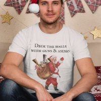 Gun Lover Père Noël Deck the halls Tir