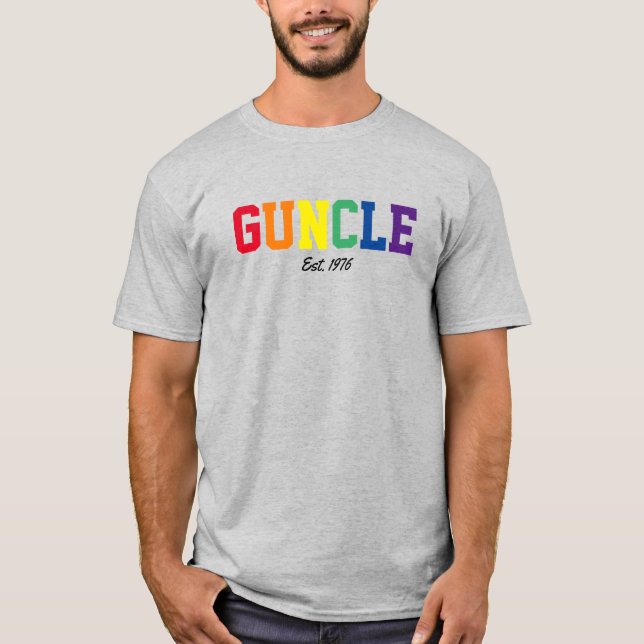 T-shirt "Guncle - date est" cadeau de nouveauté (Devant)