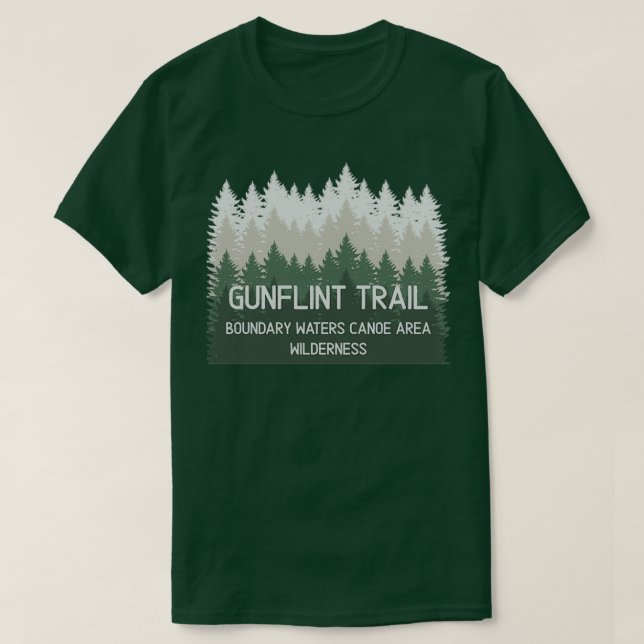 T-shirt Gunflint Trail Limites Eaux Canoë (Design devant)