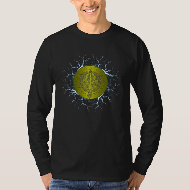 T-shirt Gungnir Lance d'Odin Dieux Nordiques Vikings Valkn (Devant)