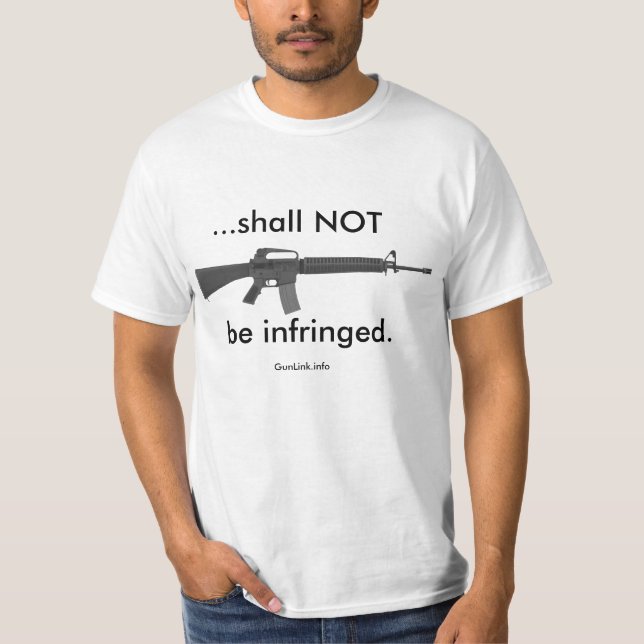 T-shirt GunLink "… ne sera pas" la pièce en t AR15 violée (Devant)