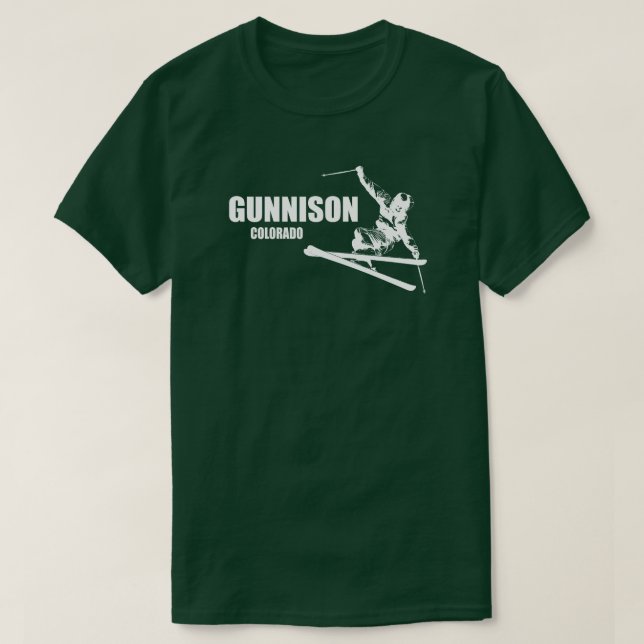 T-shirt Gunnison Colorado Skier (Design devant)