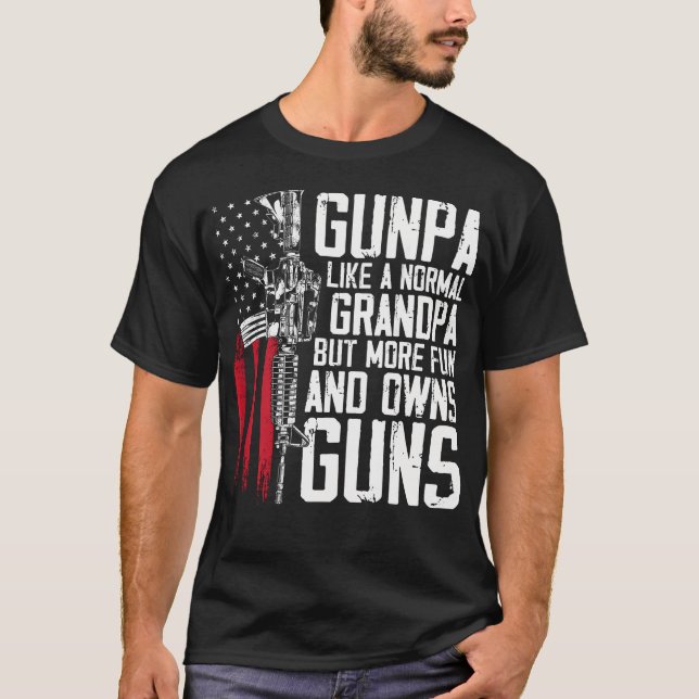 T-shirt Gunpa Comme Un Plaisir De Grand-Père Normal Et Pos (Devant)