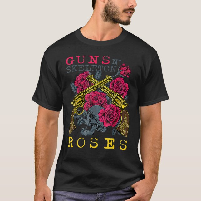 T-shirt Guns N'Skeleton Roses (Devant)