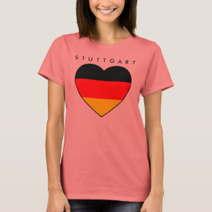 T-shirt Günstiges Stuttgart-Herz-Shirt Deutschland WM 2010