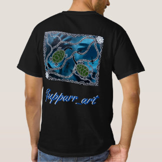 T-shirt gupparr_art chemise à col de serpent noir