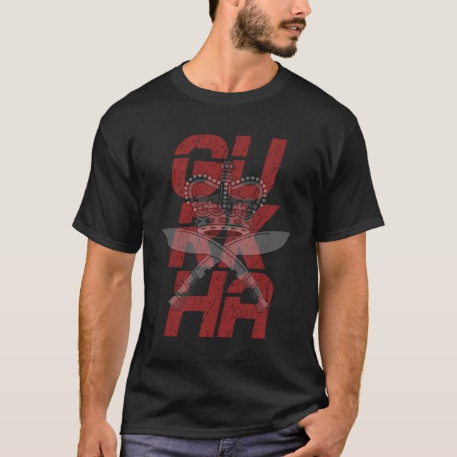 T-shirt Gurkha Rifles British Special Force Military (Devant)