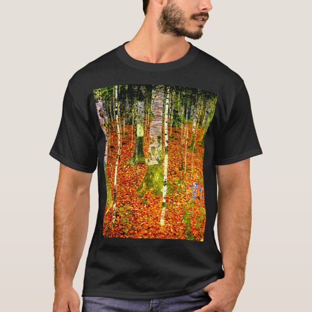 T-shirt Gustav Klimt Birch Trees (Devant)