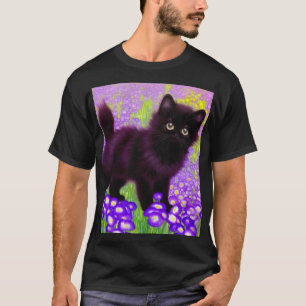 T-shirt Gustav Klimt Black Kitten