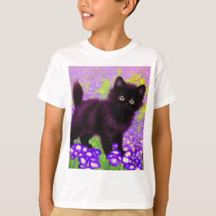 T-shirt Gustav Klimt Black Kitten