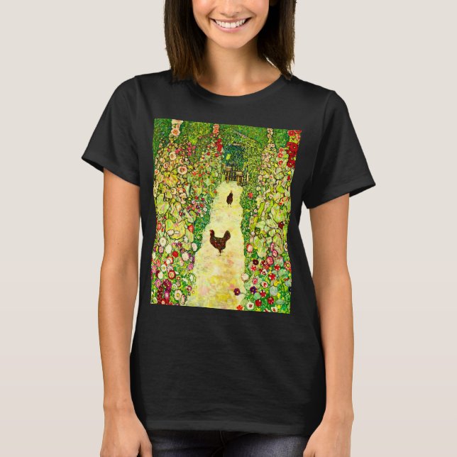 T-shirt Gustav Klimt Garden with Chickens (Devant)