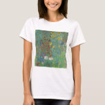 T-shirt Gustav Klimt - Jardin de campagne avec tournesols<br><div class="desc">Jardin de campagne avec des tournesols / Jardin de ferme avec des tournesols - Gustav Klimt en 1905-1906</div>