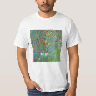 T-shirt Gustav Klimt - Jardin de campagne avec tournesols