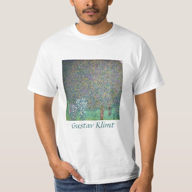T-shirt Gustav Klimt - Rosiers sous les arbres (Devant)