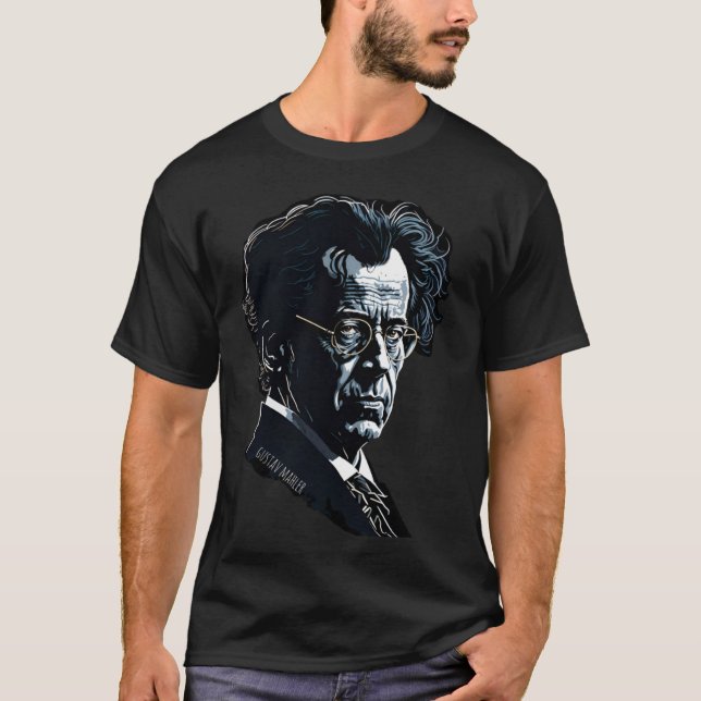 T-shirt Gustav Mahler Portrait Compositeur Musique classiq (Devant)