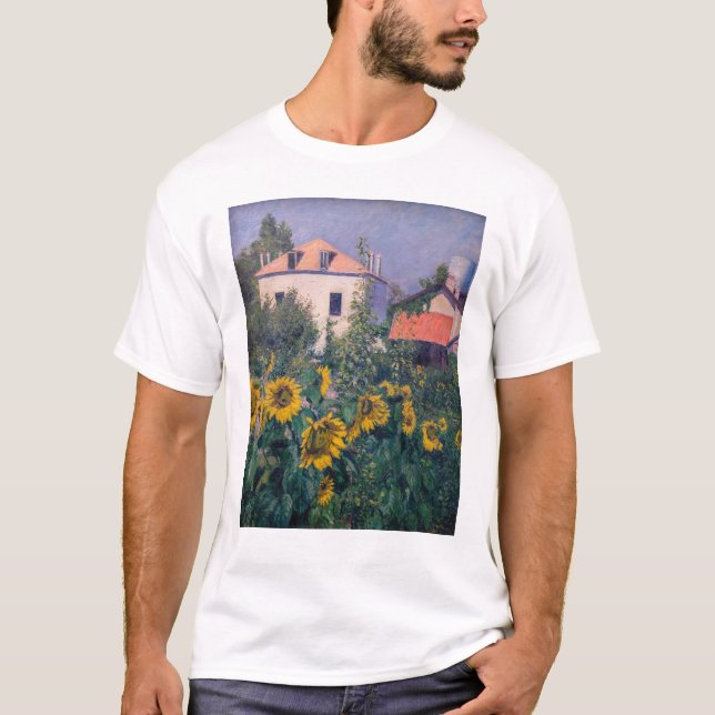 T-shirt Gustave Caillebotte - Fleurs de soleil, Jardin (Devant)