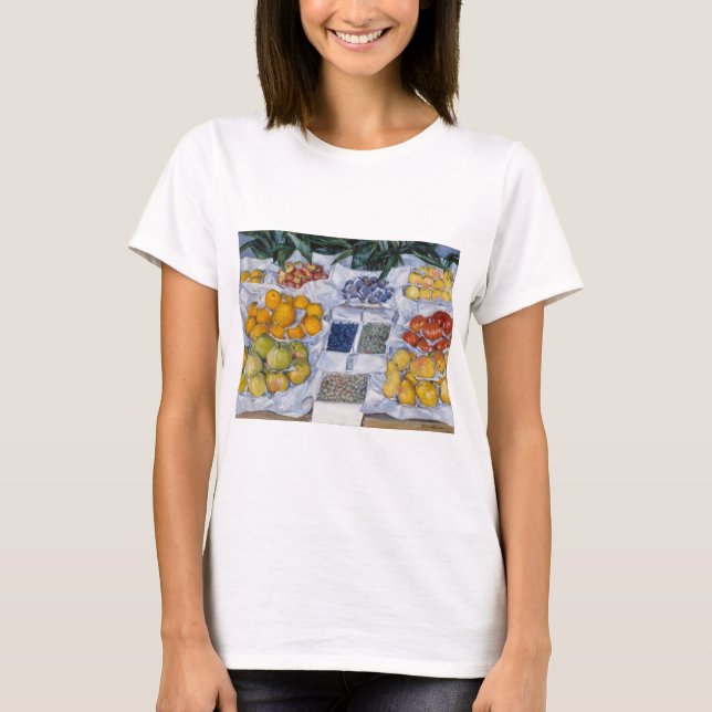 T-shirt Gustave Caillebotte - Fruits présentés sur un socl (Devant)