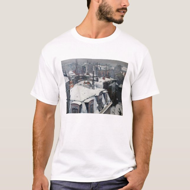 T-shirt Gustave Caillebotte - Toits dans la neige (Devant)