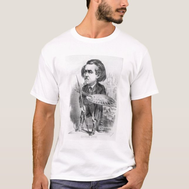 T-shirt Gustave Dore (1832-83), caricature de 'Le Boulev (Devant)