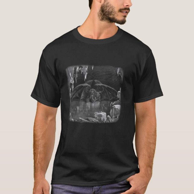 T-shirt Gustave Dore Vision de l'enfer Diable Satan Lucife (Devant)