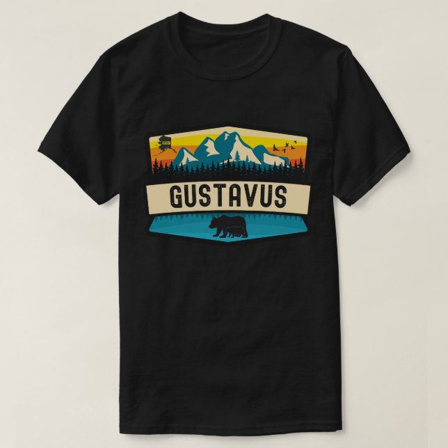 T-shirt Gustavus, Alaska (Design devant)